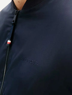 Jaqueta Tommy Hilfiger Branded Rubber Bomber Azul Marinho
