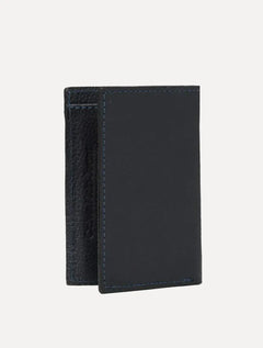 Carteira Calvin Klein Jeans Porta Cartão Couro Floater Queima Logo Azul Marinho