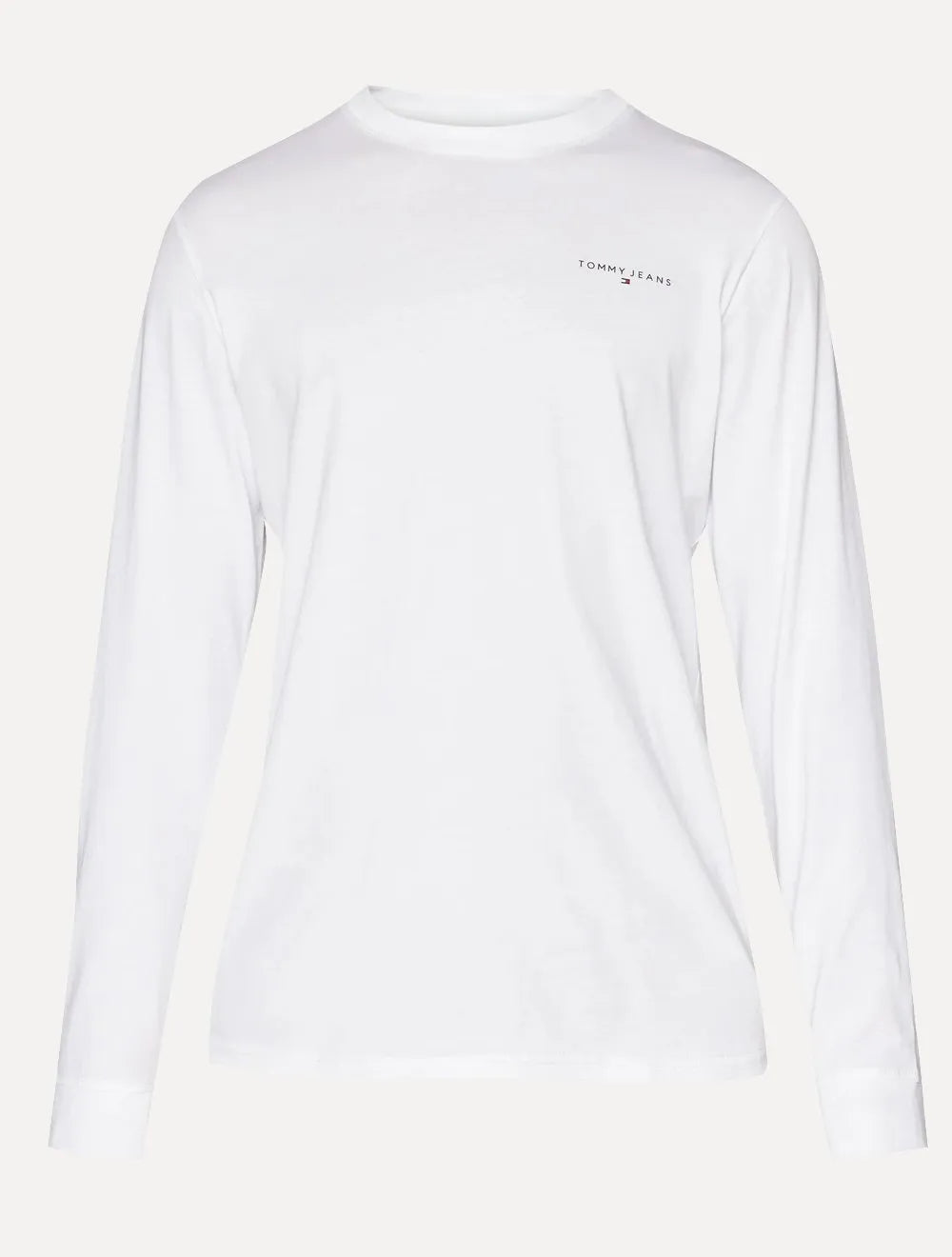 Camiseta Tommy Jeans Masculina Manga Longa Linear Chest Branca