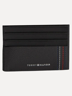 Carteira Tommy Hilfiger Porta Cartão Couro Centarl CC Holder Preta