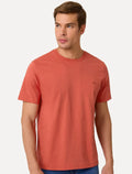 Camiseta Dudalina Masculina Essentials Modal Logo Laranja Médio