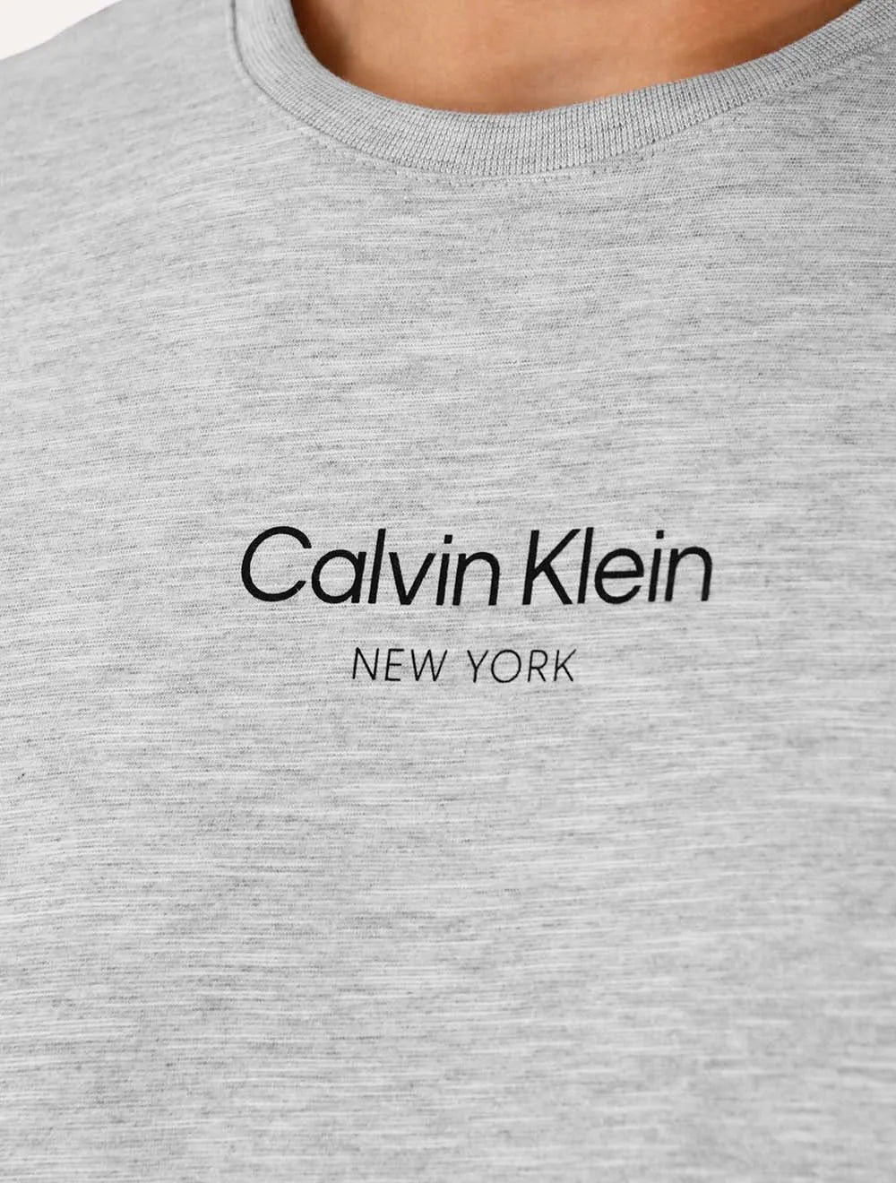 Camiseta Calvin Klein Masculina Flame CK New York Cinza Mescla
