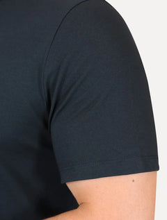 Kit Polo e Camiseta Dudalina Masculina Azul Marinho Listrado e Azul Marinho