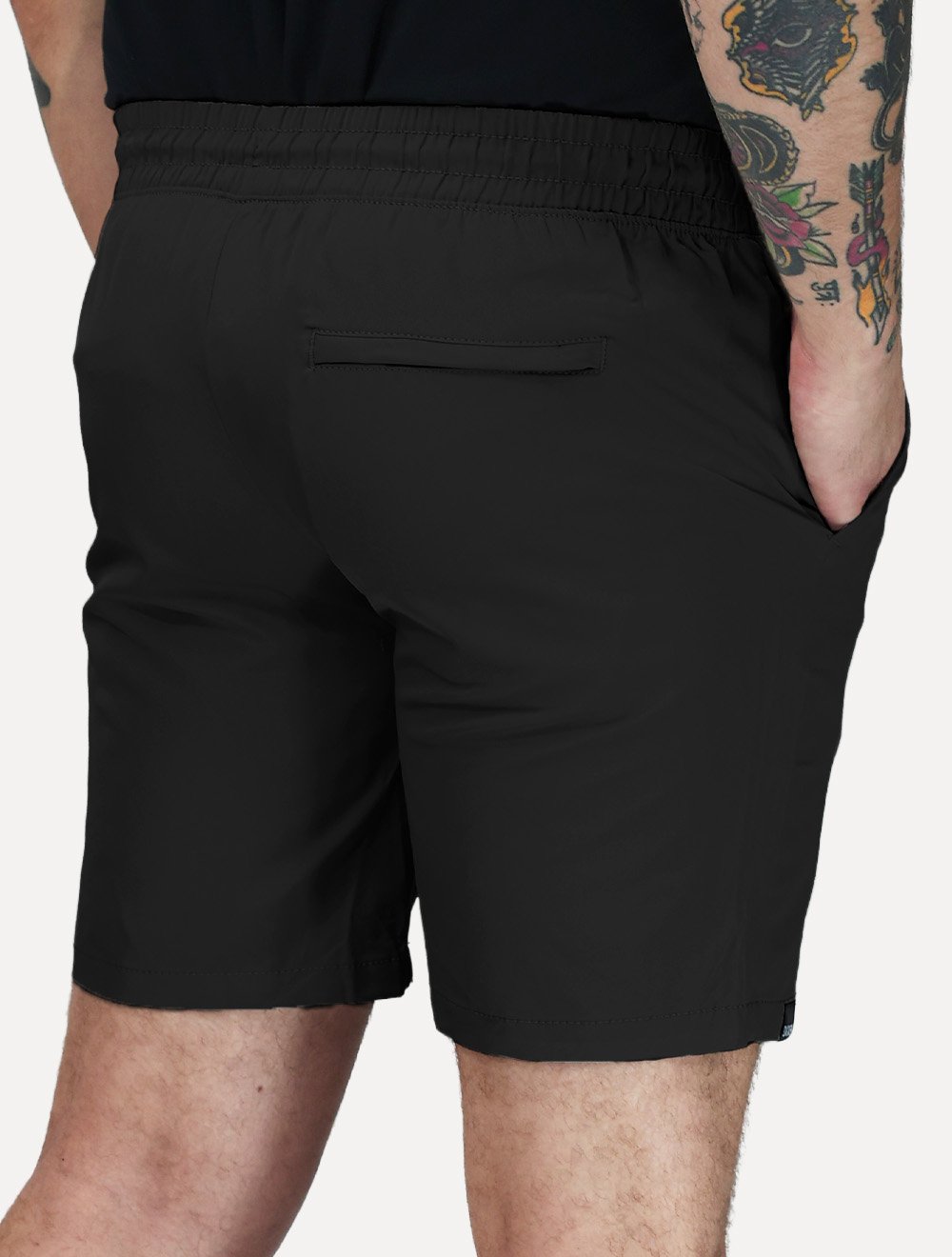 Shorts Dixen Maculino Tactel Meio Elástico Preto