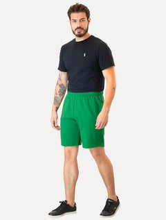 Bermuda Lacoste Moletom Masculina Logo Croco Verde