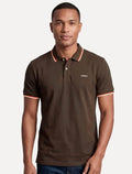 Polo Colcci Masculina Piquet Brown Logo Marrom