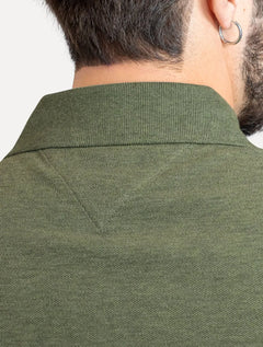 Polo Tommy Hilfiger Masculina Regular Piquet 1985 Verde Oliva