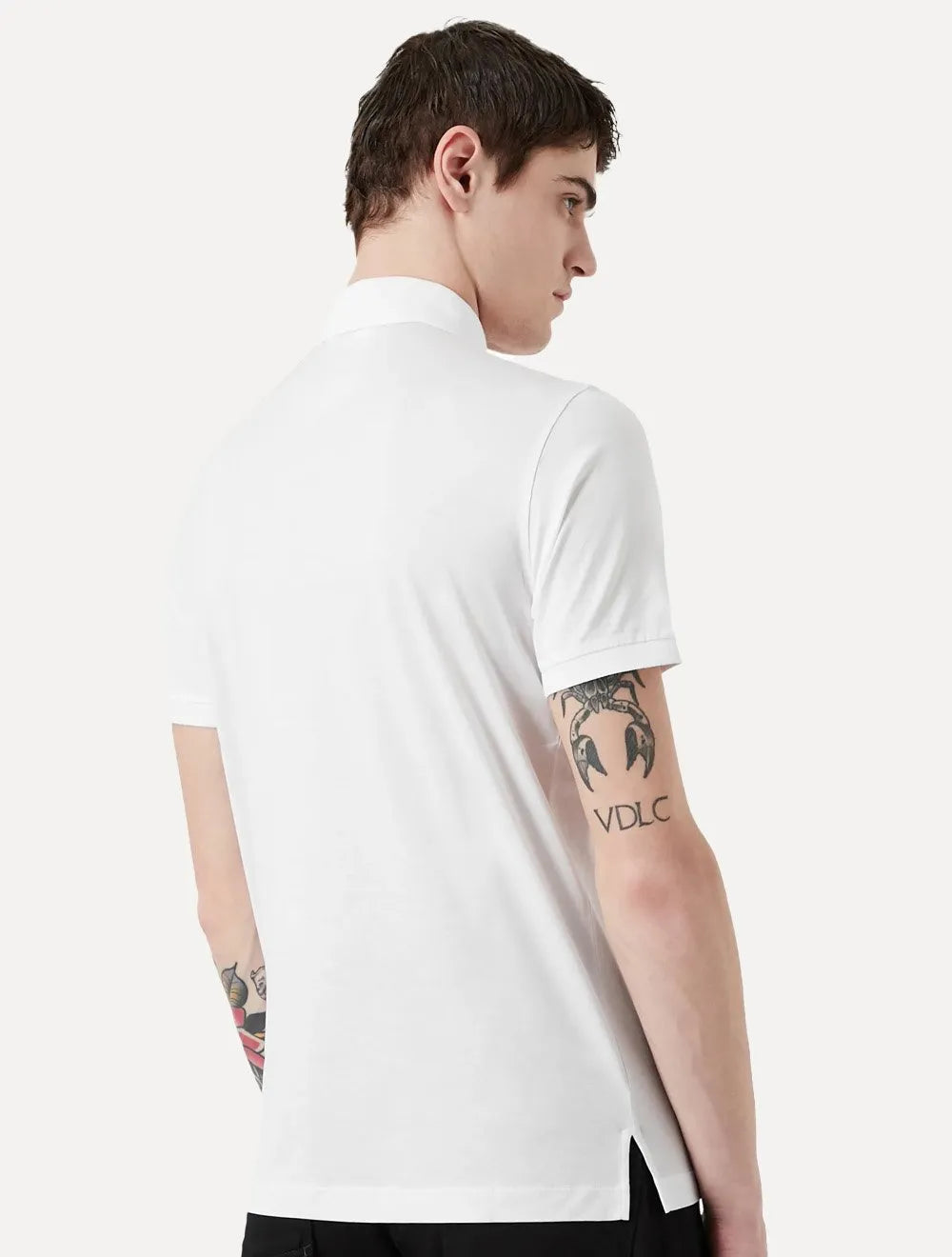 Polo Empório Armani Masculina Essential Micro Águia Branca