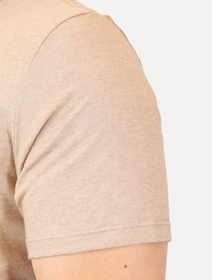 Camiseta Dudalina Masculina Cotton Regular Caqui Claro Mescla