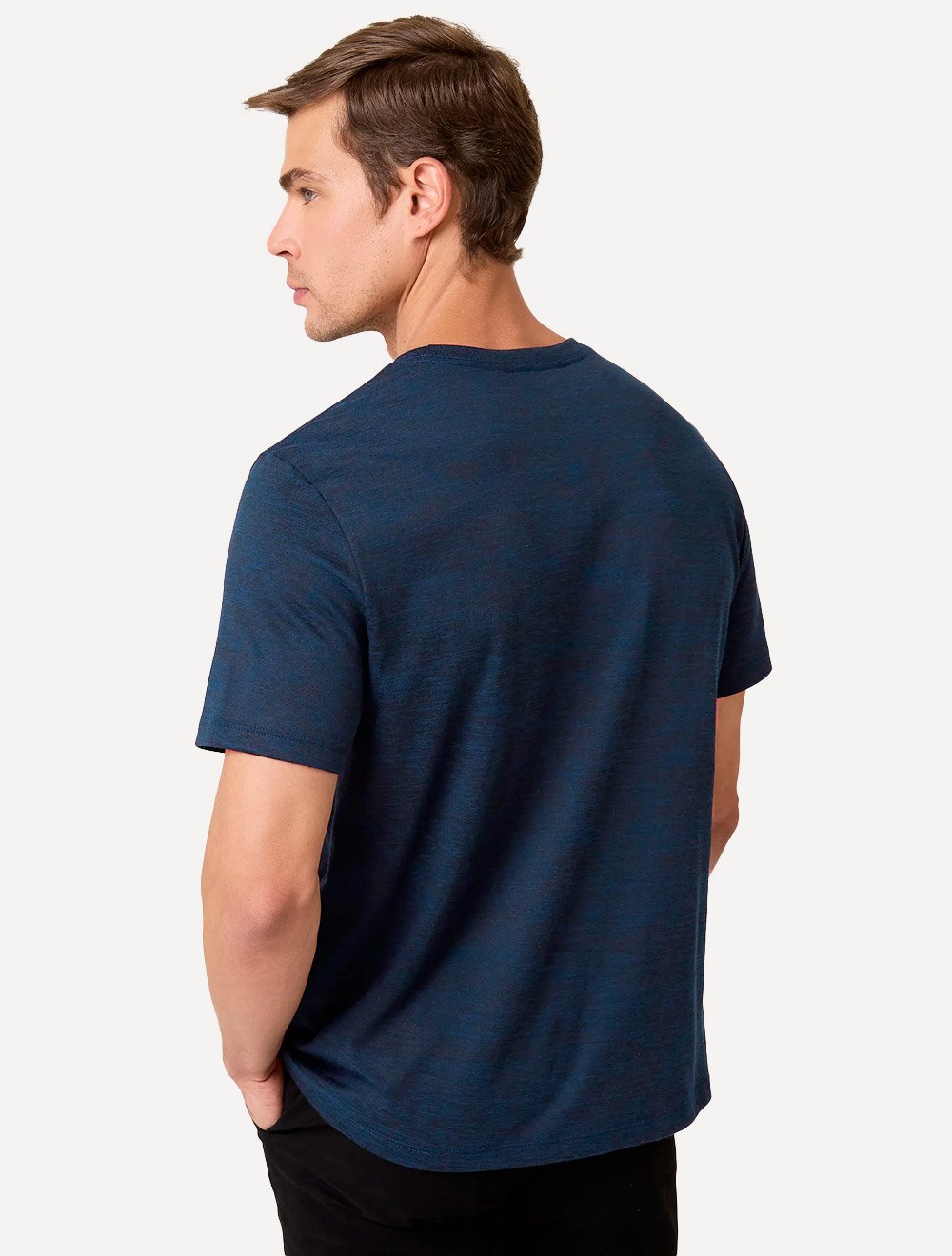 Camiseta Dudalina Masculina Flame Bicolor Azul Marinho