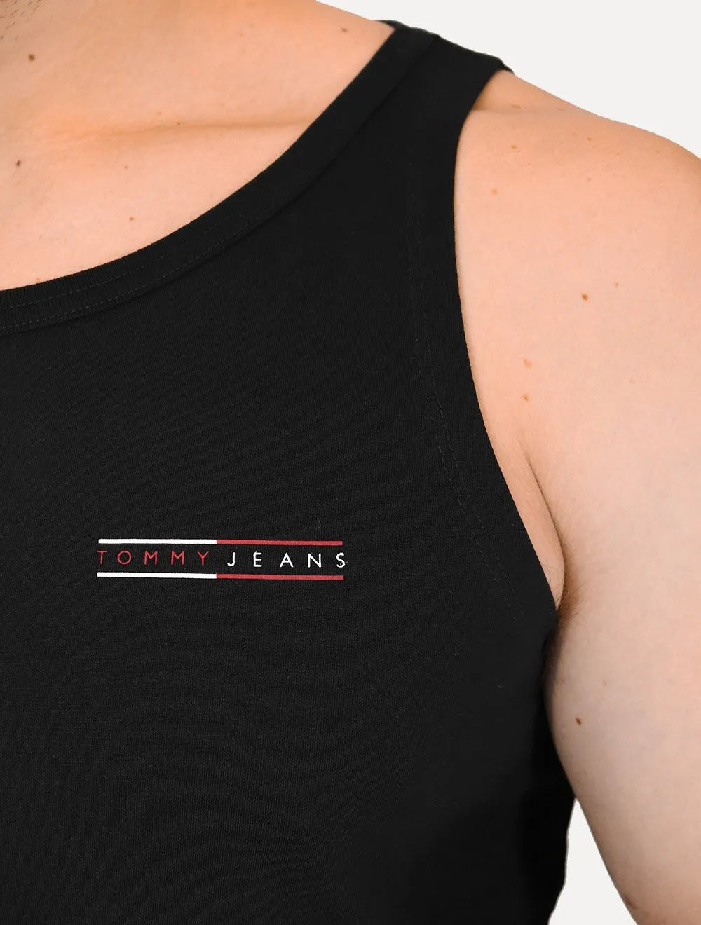 Regata Tommy Jeans Masculina Slim Entry Graphiv Tank Ext Preta