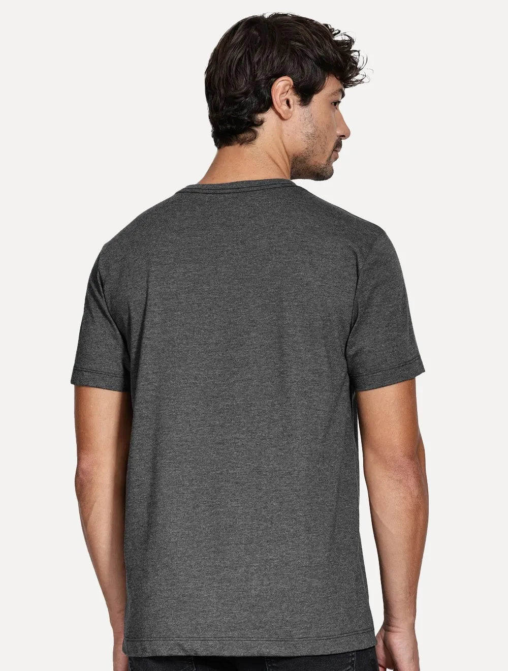 Camiseta Aramis Masculina Basic Lisa Mono Icon Preto Mescla