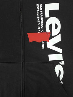 Moletom Levis Masculino Relaxed Graphic Zip Up Hoodie Preto