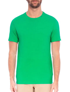 Camiseta Replay Masculina Basic Crewneck Logo Verde