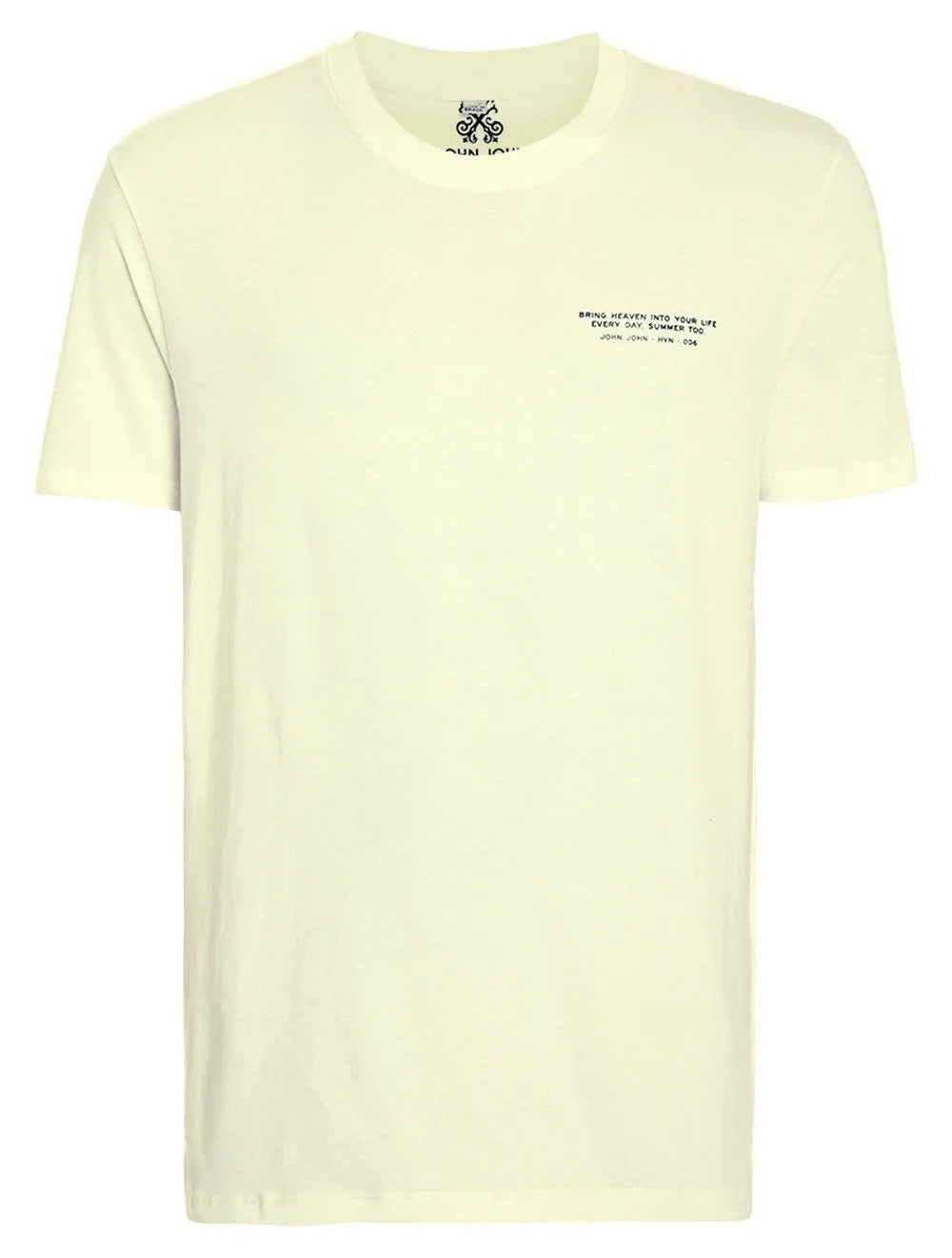 Camiseta John John Masculina Regular Double Flower Off-White