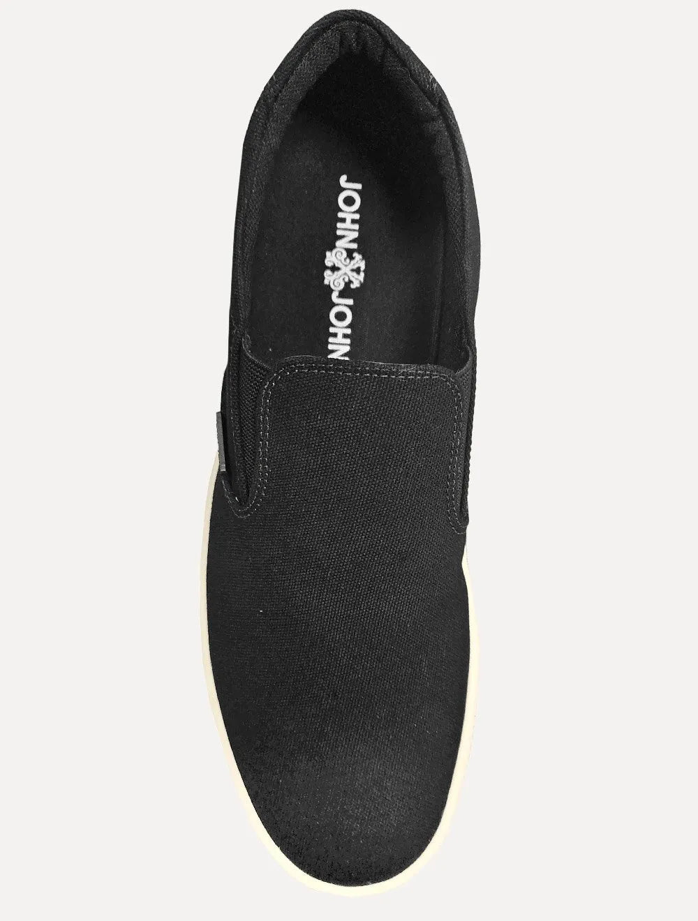 Tênis John John Masculino Slip On Miami Canvas Off Preto