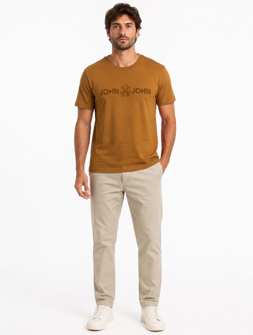 Camiseta John John Masculina Fit Basic Mostarda