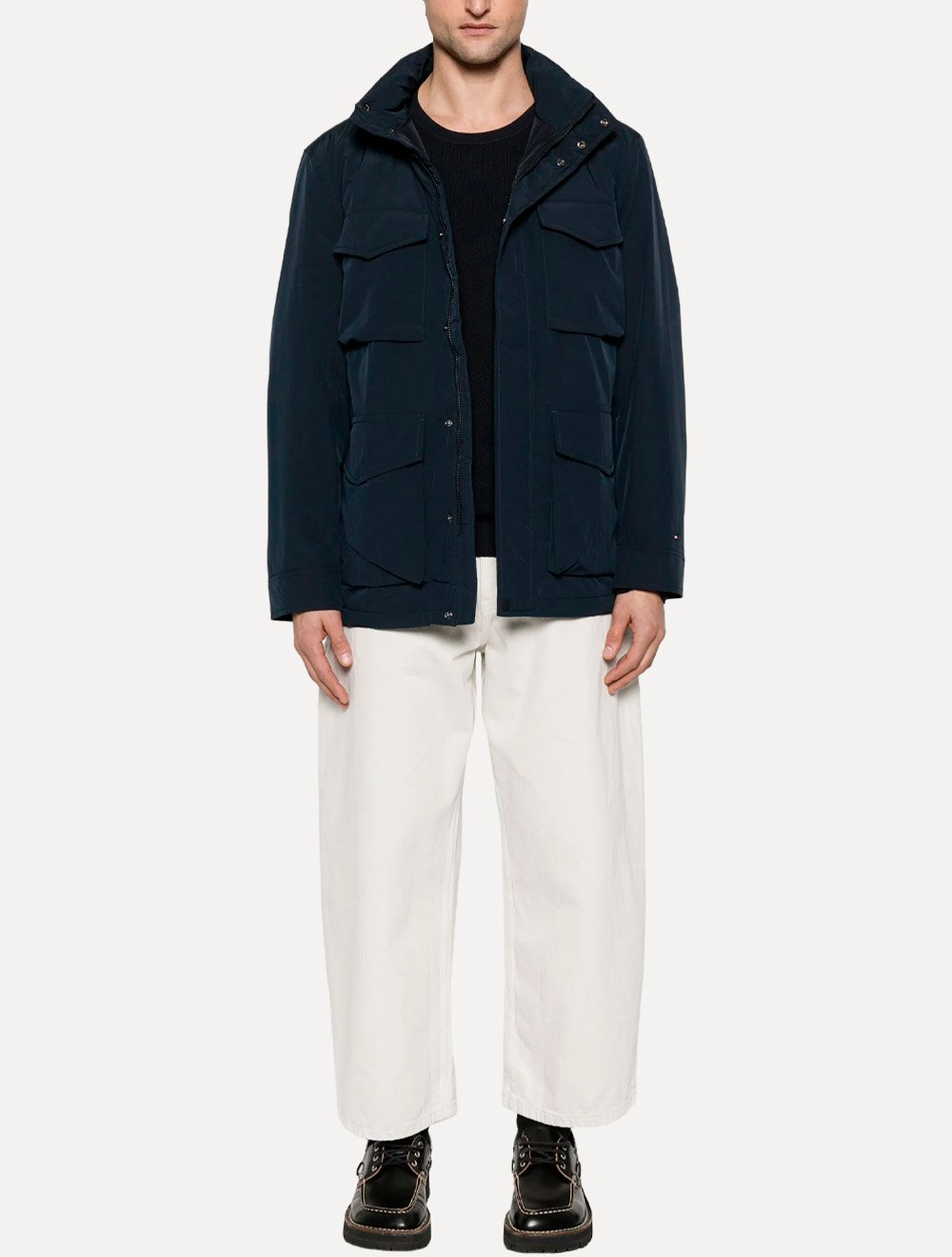 Suéter Tommy Hilfiger Masculino Essential C-Neck Structured Azul Marinho