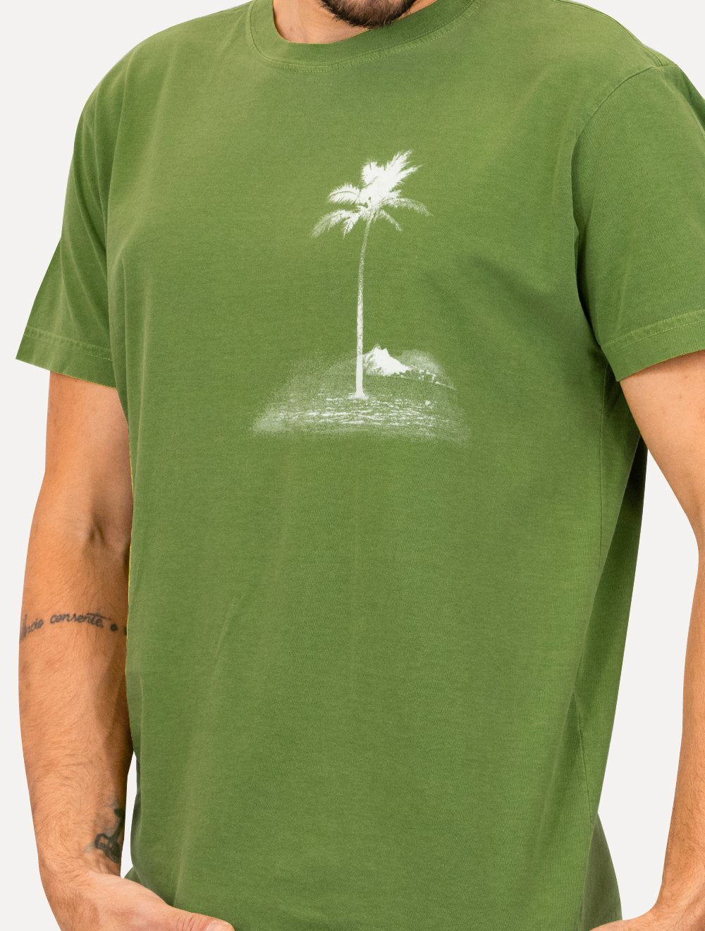 Camiseta Osklen Masculina Regular Stone Rio Postcard Verde