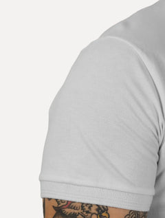Polo Aramis Masculina Piquet Lisa 3D Rubber Relief Branca