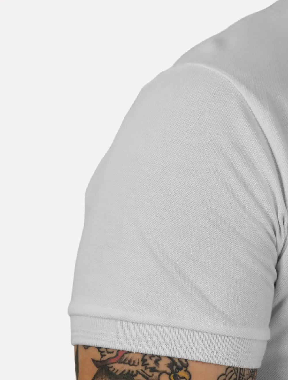 Polo Aramis Masculina Piquet Lisa 3D Rubber Relief Branca