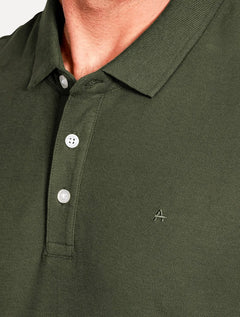 Polo Aramis Masculina Cotton Piquet Basic Verde Militar