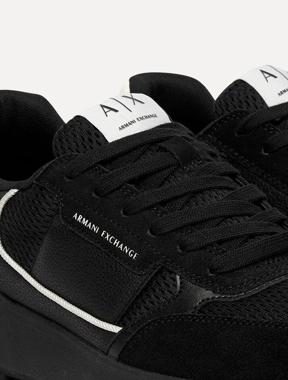 Tênis Armani Exchange Masculino Sneaker Running Black/Off-White