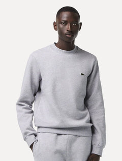 Moletom Lacoste Masculino Crewneck Classic Croco Cinza Mescla