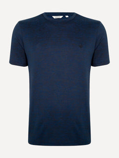 Camiseta Dudalina Masculina Flame Bicolor Azul Marinho