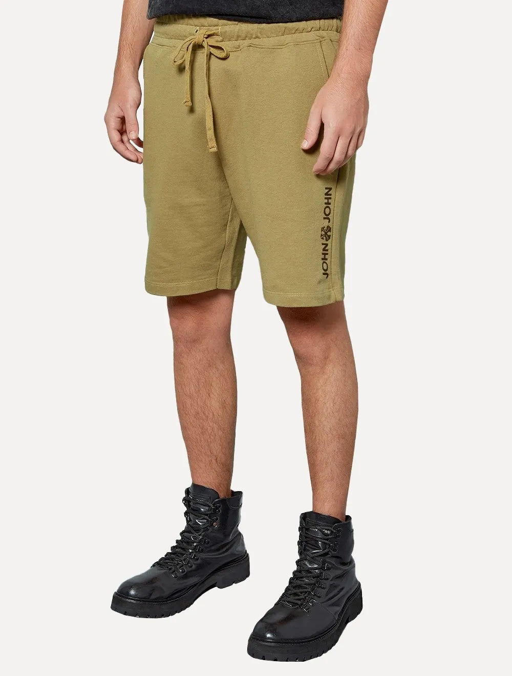 Bermuda John John Masculina Moletom Basic To Rock Verde Médio