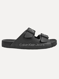 Chinelo Calvin Klein Jeans Slide Duas Fivelas Preto