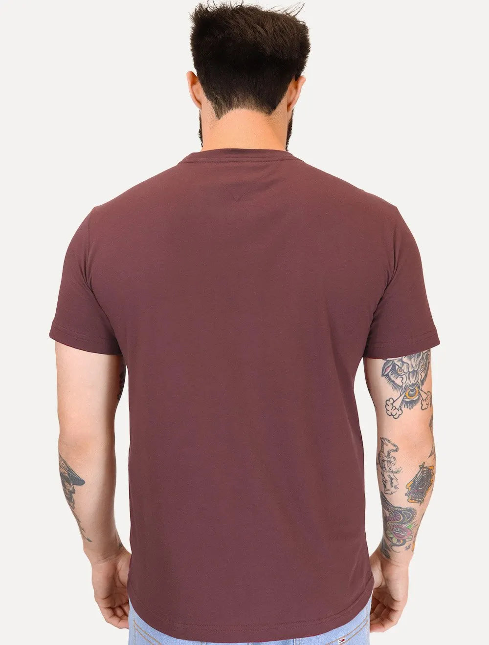 Camiseta Tommy Hilfiger Masculina Core Logo Tee Bordô