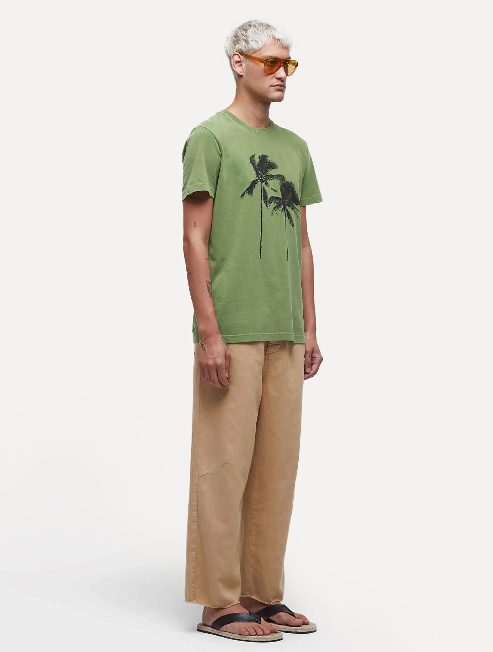 Camiseta Osklen Masculina Slim Stone Coconut Tree Verde