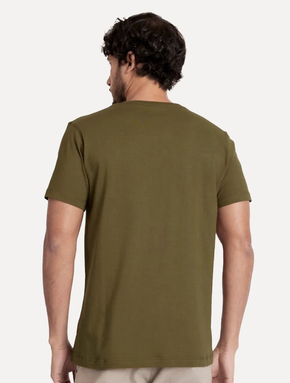 Camiseta Aramis Masculina Basic V-Neck Verde Musgo