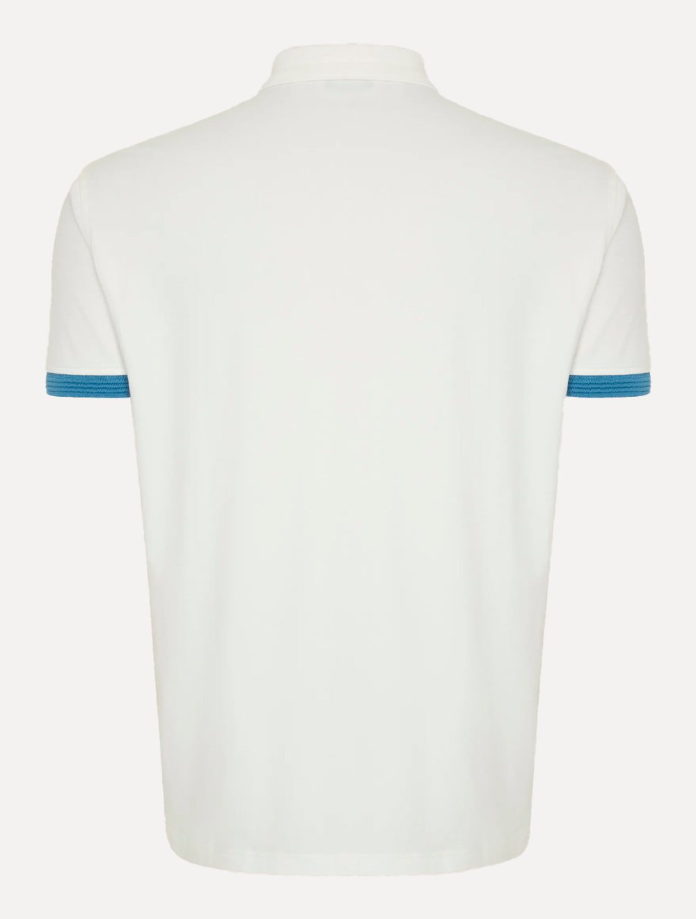 Polo Dudalina Masculina Flex Gola Jacquard Off White