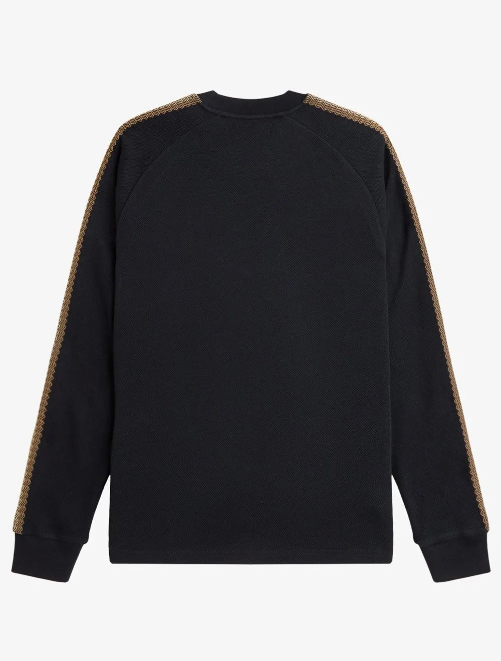 Blusa Fred Perry Masculina Crochet Taped Track Preta