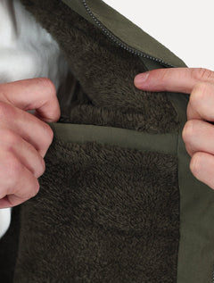 Jaqueta Dixen Masculina Sarja Forrada Zíper Frontal Pesponto nas Mangas Verde Militar