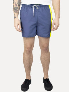 Short Calvin Klein Swimwear D'Água Yellow Vertical Azul Escuro