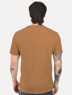 Camiseta Aramis Masculina Piquet Gola Retilinea Textura Marrom