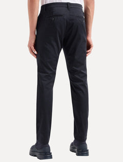 Calça Armani Exchange Masculina Social Stretch Chino Azul Marinho