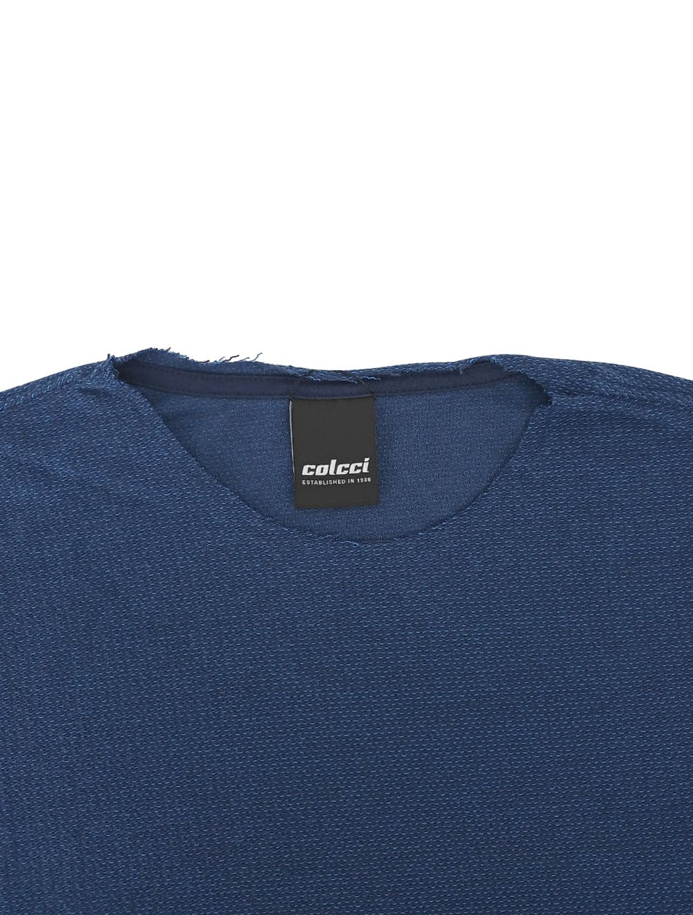 Moletom Colcci Crewneck Texture Refile Azul Marinho Mescla
