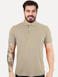 Polo Aramis Masculina Regular Basic Piquet Mono Logo Caqui Escuro