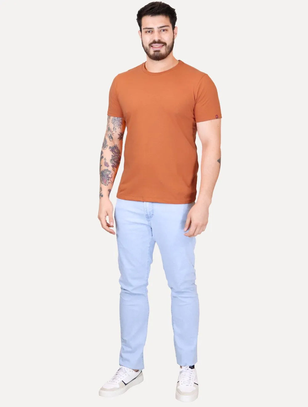 Camiseta Levis Masculina Slim Tab Sleeve Lisa Laranja