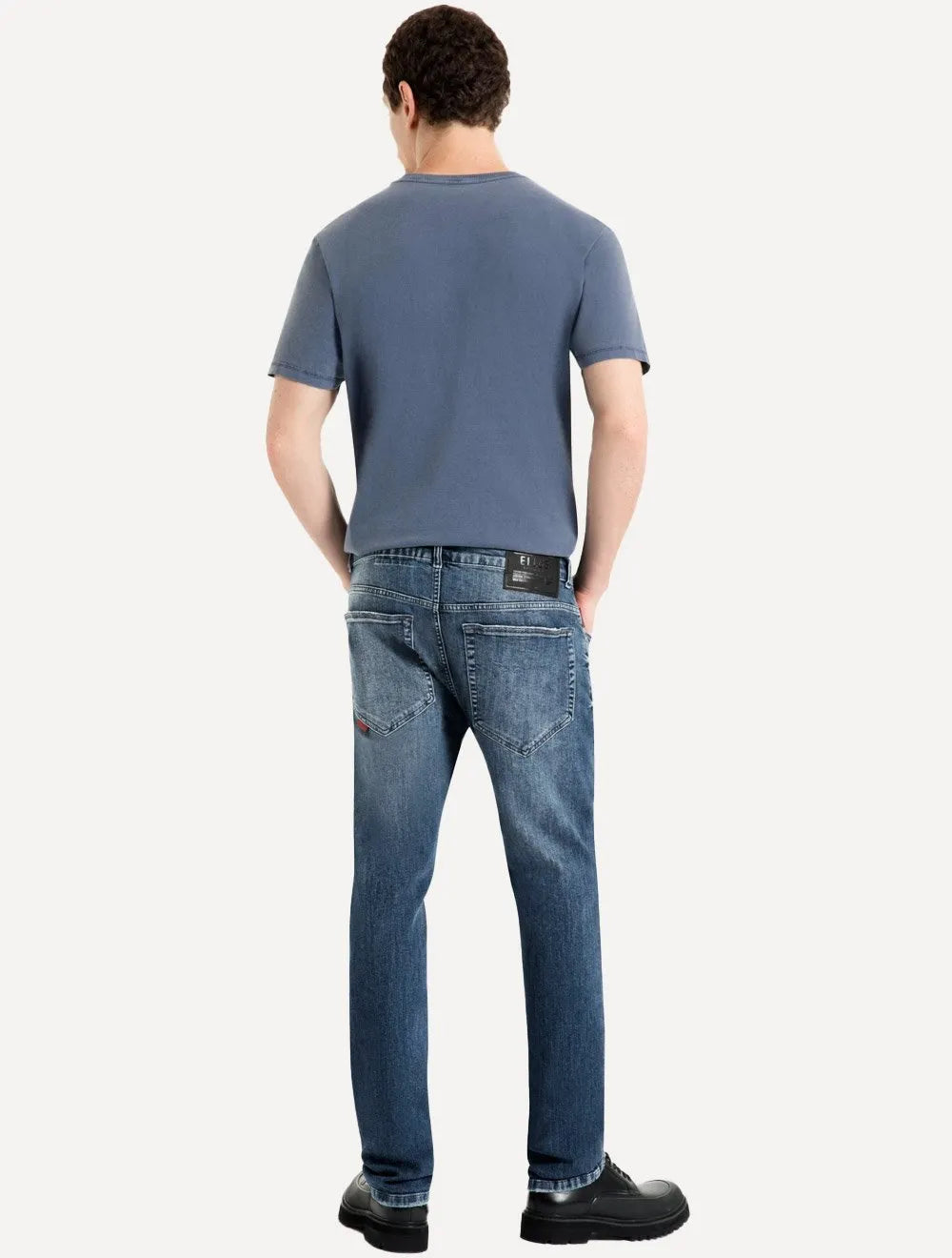 Calça Ellus Jeans Masculina Skinny Sprouting LY Metal Zetex Azul Médio