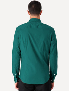 Camisa Tommy Jeans Masculina Slim Original Stretch Verde Escuro
