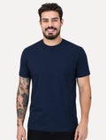 Camiseta K&J Black Premium Egípcio Flex Slim Azul Marinho