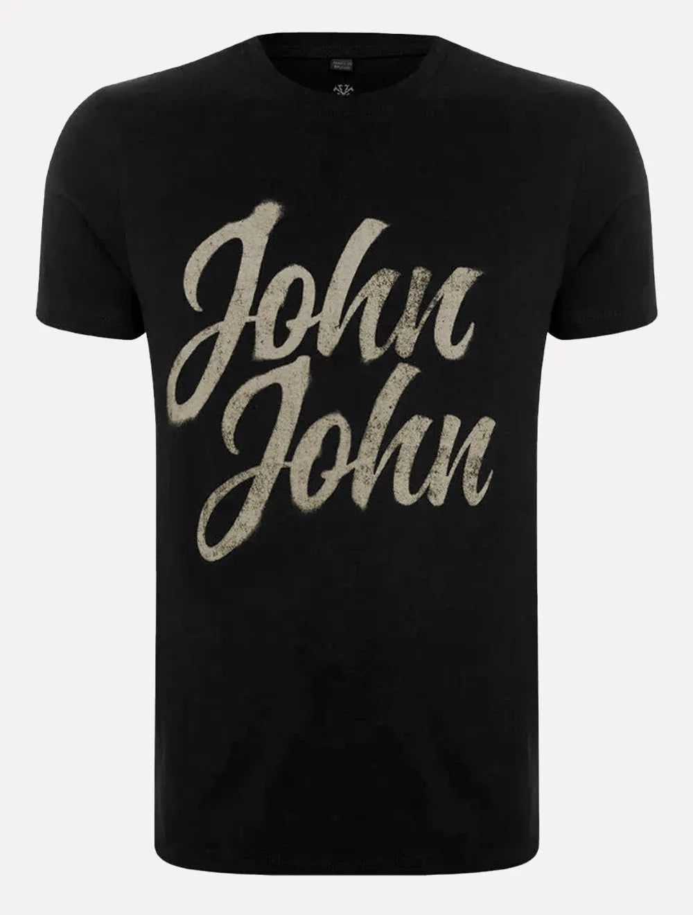 Camiseta John John Masculina Regular Graffiti Logo Name Preta