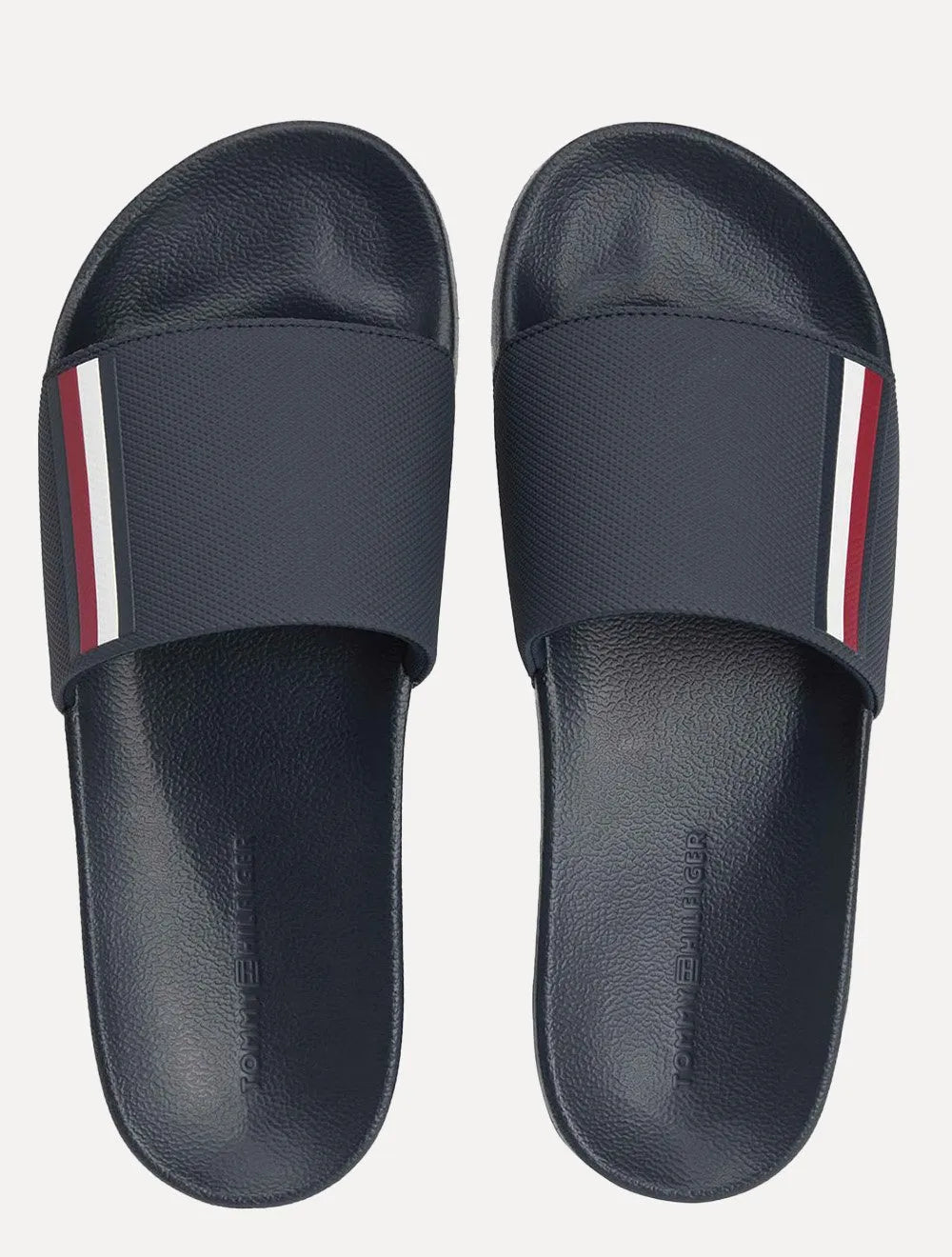 Chinelo Tommy Hilfiger Corp. Textured Pool Slide Azul Marinho