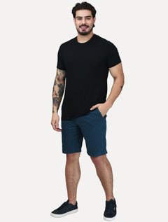 Bermuda Tommy Hilfiger Masculina de Sarja Stretch Azul Cobalto