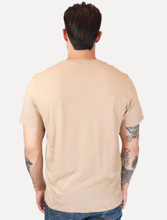Camiseta Dudalina Masculina Cotton Regular Caqui Claro Mescla